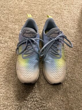 Nike Air Max 270 Gradient Pastel Running Shoes - Aluminum/Hydrangeas/Light Lemon